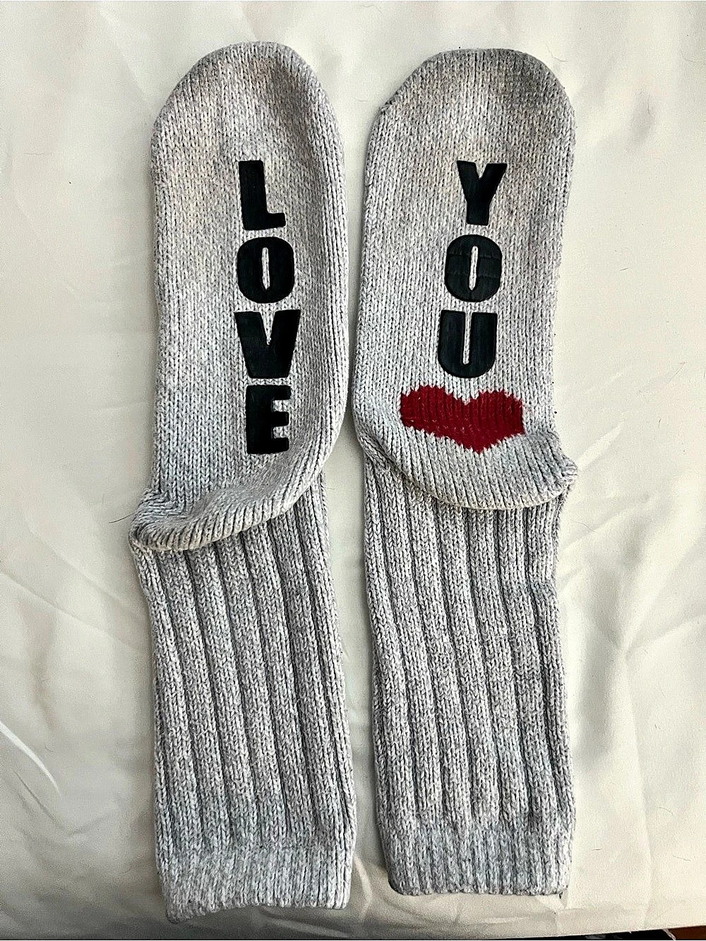 Gray Love You Socks